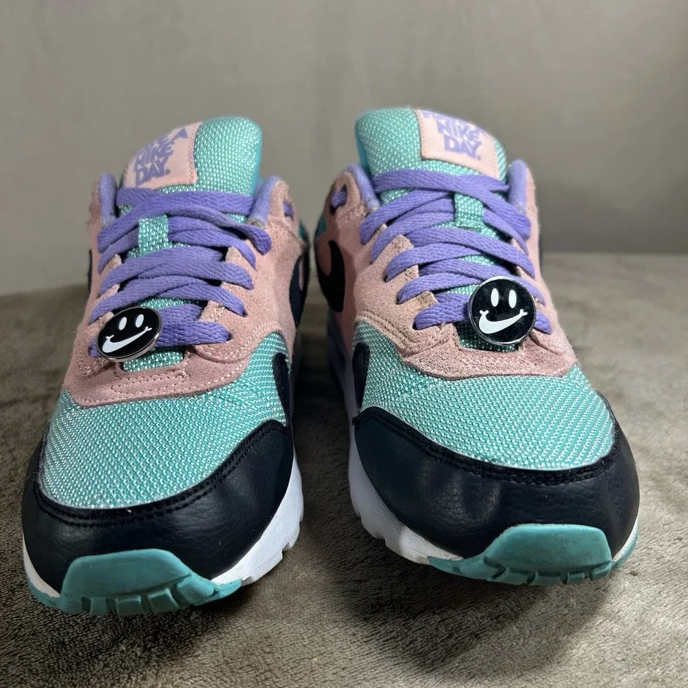Nike Air Max 1 Have A Nike Day Youth 7Y Womens 8.5 Smiley Face AT8131-001